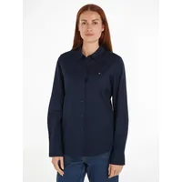 Tommy Hilfiger Hemdbluse STRETCH OXFORD REGULAR SHIRT mit Logostickerei