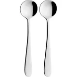 Grunwerg Windsor Carded 2-teiliges Eierlöffel-Set, 18/0 Edelstahl, Silber