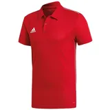 adidas Core 18 Herren Polo-Shirt Kurzarm-Shirt mit ClimaLite-Technologie Alltags-Shirt CV3591 Rot - S
