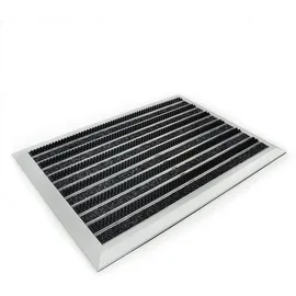 casa pura Optimum Mat 39 x 60 cm Schwarz/Silberfarben
