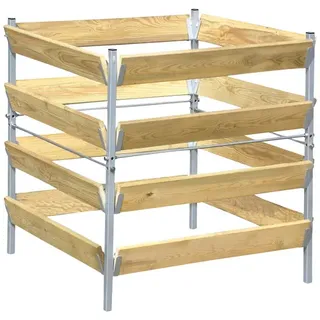 Bellissa Komposter verzinkt mit Lärchenholzdielen M 730 l