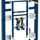 Geberit Duofix Waschtisch-Element 1120 mm für Standarmatur mit 2 Wasserzählerstecken