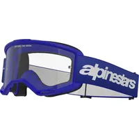Alpinestars Vision 3 Wordmark, Crossbrille - Blau/Weiß Klar