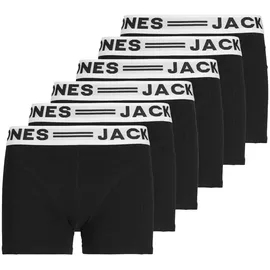 JACK & JONES SENSE TRUNKS Schwarz/Weiß 140 6er Pack
