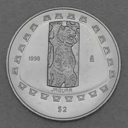 Silbermünze 1/2oz Jaguar 1998 Präkolumbische Kulturen ? Tolteken (Mexiko)