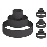 VidaXL Metallpflanzgefäß Stahl/schwarz Stahl Groß Modular