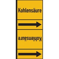 Rohrleitungskennzeichen Kohlensäure - 33000x105 mm Folie selbstklebend