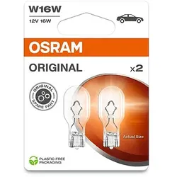OSRAM ORIGINAL 921-2BL W16W W2.1x9.5d 12V 16W