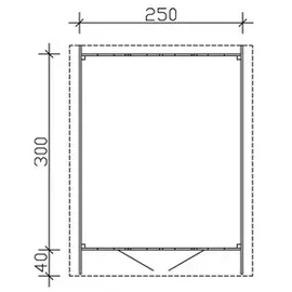 SKANHOLZ Hengelo 2,50 x 3,00 m schiefergrau