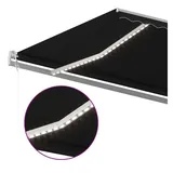 vidaXL Markise mit LED Windsensor 500x300 cm Anthrazit