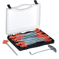 Relaxdays Felsbodenhering, 30er Set, für Harte Böden, 20,5 cm,