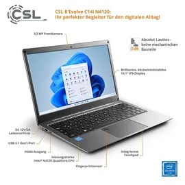 CSL R'Evolve C14i V2 14,1" Celeron N4120 1,1 GHz 4 GB RAM 64 GB eMMC W11P