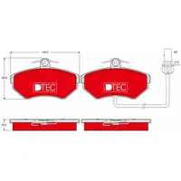TRW Bremsbelagsatz, Scheibenbremse DTEC COTEC