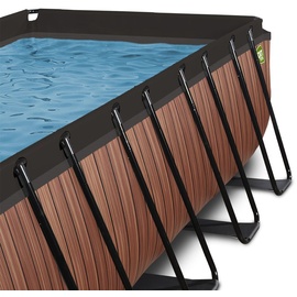 EXIT TOYS Wood Pool 400 x 200 x 122 cm inkl. Filterpumpe