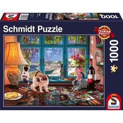 Schmidt Spiele GmbH Puzzle »1000 Teile Schmidt Spiele Puzzle Am Puzzletisch 58344«, 1000 Puzzleteile