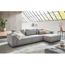 Musterring Ecksofa JustB! PM200, Holzrahmen in schwarz, wahlw. Sitzvorzug, Breite 316cm, Anreihsofa links & Longchair rechts, mit elektischem Sitzvorzug gelb