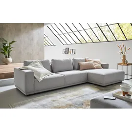 Musterring Ecksofa JustB! PM200, Holzrahmen in schwarz, wahlw. Sitzvorzug, Breite 316cm, Anreihsofa links & Longchair rechts, mit elektischem Sitzvorzug gelb