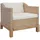 vidaXL Lounge-Sessel mit Auflagen Baumwolle/Polyester 72 x 74 x 0 cm Braun mit Kissen