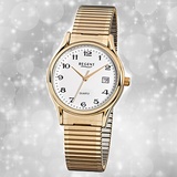 Regent Herrenuhr gold Elegant Quarz Analoguhr URF873