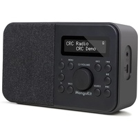 MangoKit Tragbares DAB+ Digitalradio und Küchen-FM-Radio, Bluetooth-Lautsprecher, Persönliches DAB-Radio mit Display, Alarm & Uhr, 40 Preset-Stationen, Kopfhörer, Batterien und Netzbetrieb -Schwarz