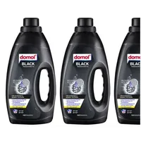 3x1500ml Domol Feinwaschmittel Black | brillante schwarze Wäsche 120WL