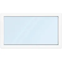 Fenster 140x80 cm, Kunststoff Profil aluplast IDEAL® 4000, Weiß, 1400x800 mm, einteilig festverglast, 2-fach Verglasung, individuell konfigurieren