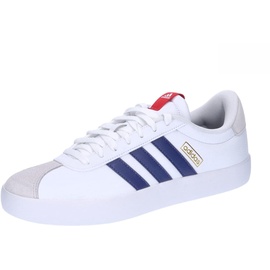 adidas Herren VL Court Sneakers, Cloud White Dark Blue Better Scarlet, 44 EU