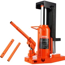 Vevor Hydraulischer Wagenheber, 5 t Hebebühne auf der Spitze, 10 t Hubkapazität an der Spitze, 20-173 mm Zehenhöhe, 287-440 mm obere Höhe, Lufthydraulischer Klauenwagenheber für Maschinen