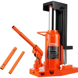 Vevor Hydraulischer Wagenheber, 5 t Hebebühne auf der Spitze, 10 t Hubkapazität an der Spitze, 20-173 mm Zehenhöhe, 287-440 mm obere Höhe, Lufthydraulischer Klauenwagenheber für Maschinen