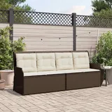Gartenbank Braun Poly-rattan
