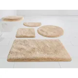GRUND Badematte »Melos«, Höhe 27 mm, rutschhemmend beschichtet, melierte Optik, sehr weicher Flor, Melange-Effekt, Made in Europe