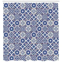 ABAKUHAUS Duschvorhang 175 x 180 cm grau blau