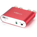 Nobsound NS-10G PRO Mini Verstärker, HiFi DSP 100W x 2 Digital Bluetooth 5.0, 2.0 Kanal Stereo Audio Amplifier für Heimlautsprecher Upgrade Version Mini Digitaler Verstärker (mit Netzteil, Rot)