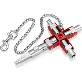 Knipex Universal-Schlüssel ''Bau'' für gängige Schränke und Absperrsysteme 90 mm