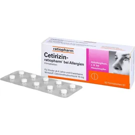 Ratiopharm CETIRIZIN-ratiopharm bei Allergien 10 mg Filmtabl. 20 St. 		