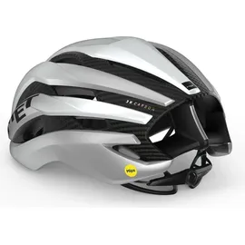 MET-Helmets MET Trenta 3k Carbon MIPS Helmet, Weiß/Silber (Mehrfarbig), M