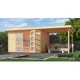 Weka Gartenhaus 321 B 4,89 x 2,5 m natur inkl. Anbau