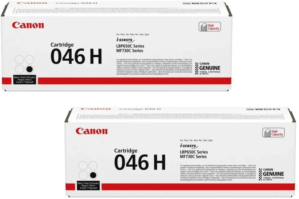 Canon Original Toner 046H Doppelpack schwarz hohe Ergiebigkeit (OP1254C002DP)