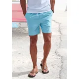 John Devin Shorts »Bermuda« kurze Hose aus elastischer, gewebter Baumwollqualität Gr. L N-Gr, türkis, , 32243751-L N-Gr