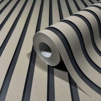marburg Tapete Beige Grau Streifen Modern Streifen GZSZ für Wohnzimmer oder Schlafzimmer Made in Germany 10,05 x 0,53m