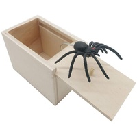 Spinne Box Scherz Spinne Scherz Spinne Box Gruselige Box Überraschungsbox Spider Prank Scare Box Überraschungsgummi Realistische Streich Spinne Handgefertigte Holzbox
