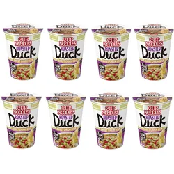 Nissin Cup Noodles Roasted Duck, 8er Pack japanischer Art, mit Entenfleisch Geschmack & Gemüse