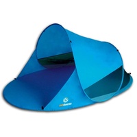 outdoorer Pop up Strandmuschel Zack II blau - Wurf-Strandmuschel mit UV-Schutz 60, Sonnenzelt als Schattenspender am Strand ...