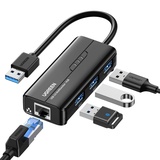 UGREEN USB 3.0 Ports und RJ45 LAN Adapter kompatibel mit MacBook, Mac Pro, Mac mini, iMac, Surface Pro, Flash Drive unter Windows 11/10/8, Linux, MAC OS