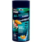 JBL PROPOND All Seasons Flakes 0,14kg (1 L) | Ganzjahresfutter Flocken für alle Teichfische | Gesunde & ausgewogene Ernährung | Schwimmend | ab 10 °C