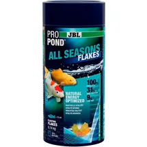 JBL PROPOND All Seasons Flakes 0,14kg (1 L) | Ganzjahresfutter Flocken für alle Teichfische | Gesunde & ausgewogene Ernährung | Schwimmend | ab 10 °C