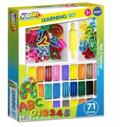 Kid Art: Plastilinenset mit Zahlen- und Buchstabenformen - 71 Teile