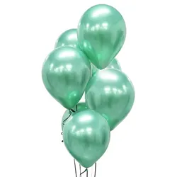 7 glossy Luftballons grün