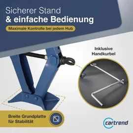 CARTREND Wagenheber Kunststoff/Stahl 1 t rot