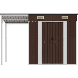vidaXL Gartenhaus mit Schleppdach 2,77 x 1,10 m Braun